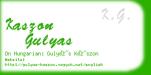 kaszon gulyas business card